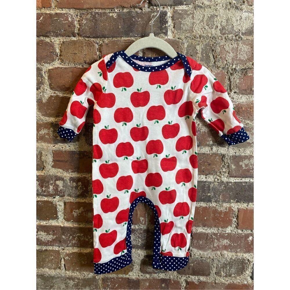 Gerber - Red Apple Print, Polkadot - One-Piece Sleeper Baby Size 3-6 Months